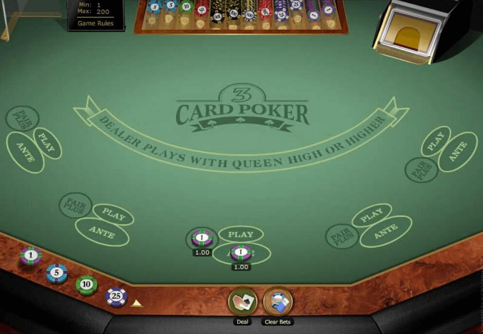 poker cu 3 cărți online