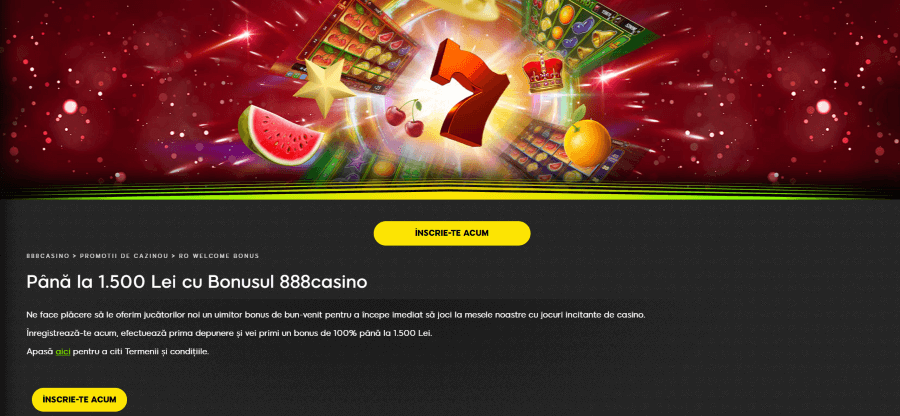 Bonus de bun venit 888 casino