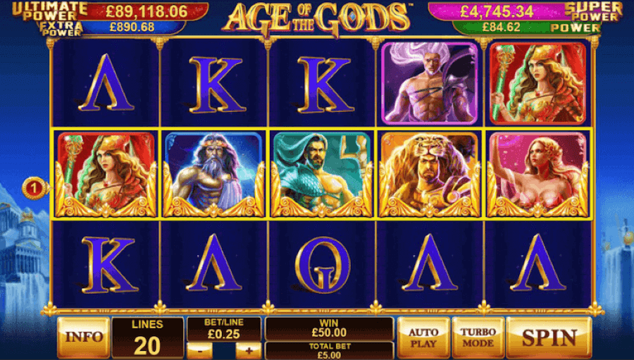 age of the gods păcănele online progresive