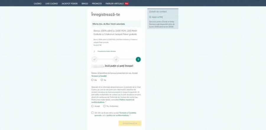 vlad cazino inregistrare