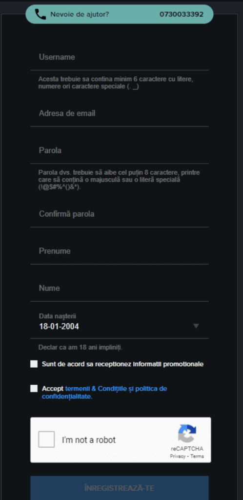 etapa 2 inregistrare mozzart bet
