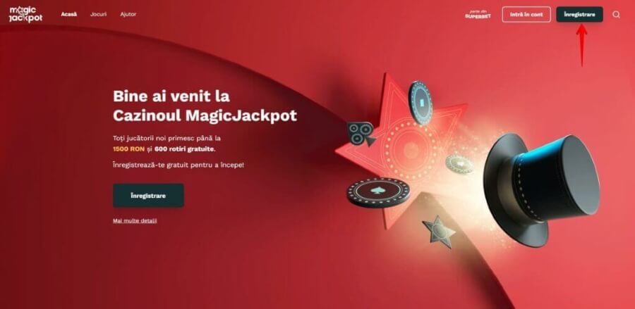inregistrare magic jackpot