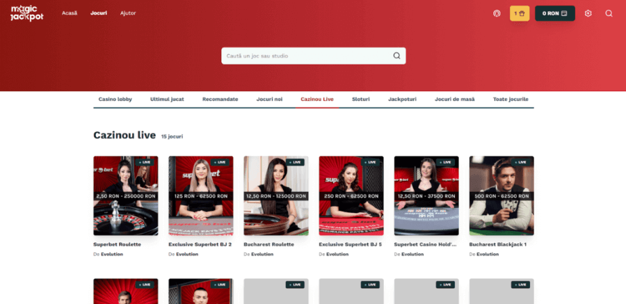 jocuri live Magic JAckpot