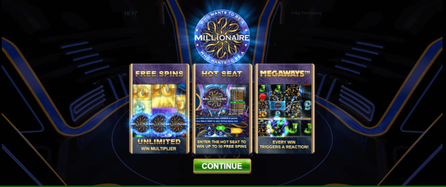 who wants to be a millionaire megaways slot