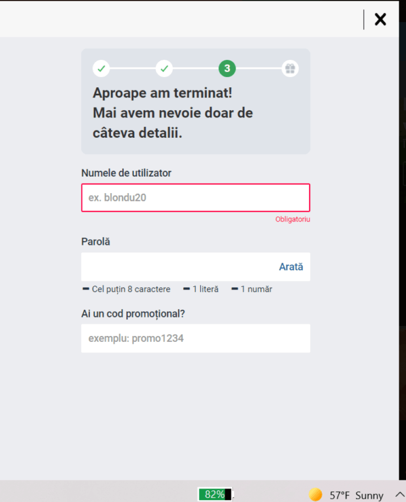 nume de utilizator si parola betano online