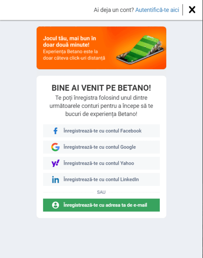 betano social media login