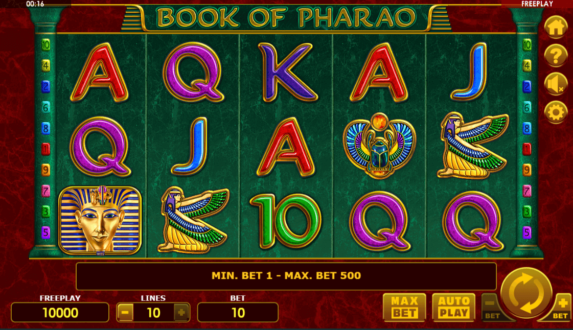 Book of Pharao Slot Grafica