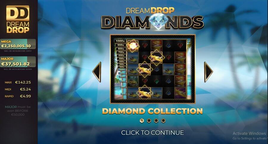 Dream Drop Diamonds slot functii
