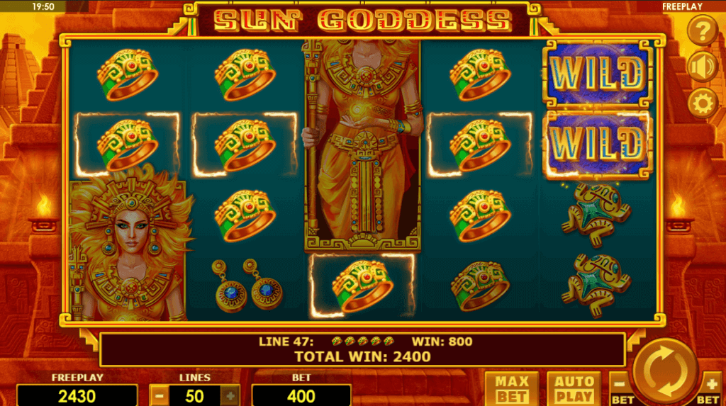 Sun Goddes slot grafica si sunet