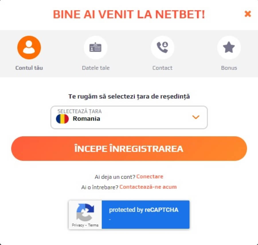 inregistrare netbet romania