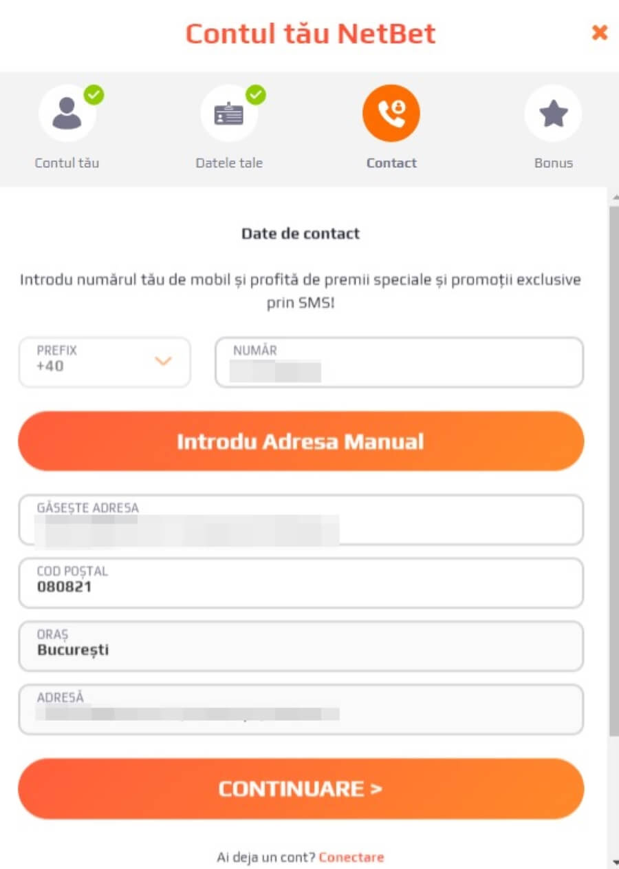 proces inregistrare netbet casino