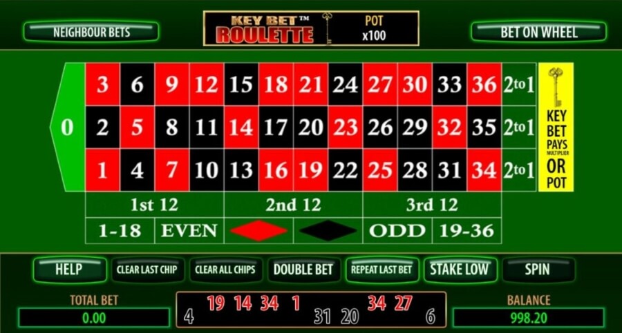 key bet roulette online