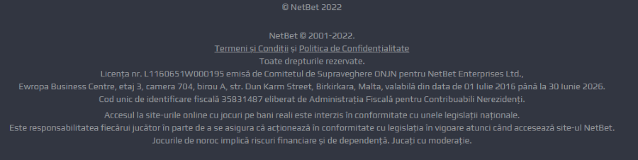 licenta netbet casino romania