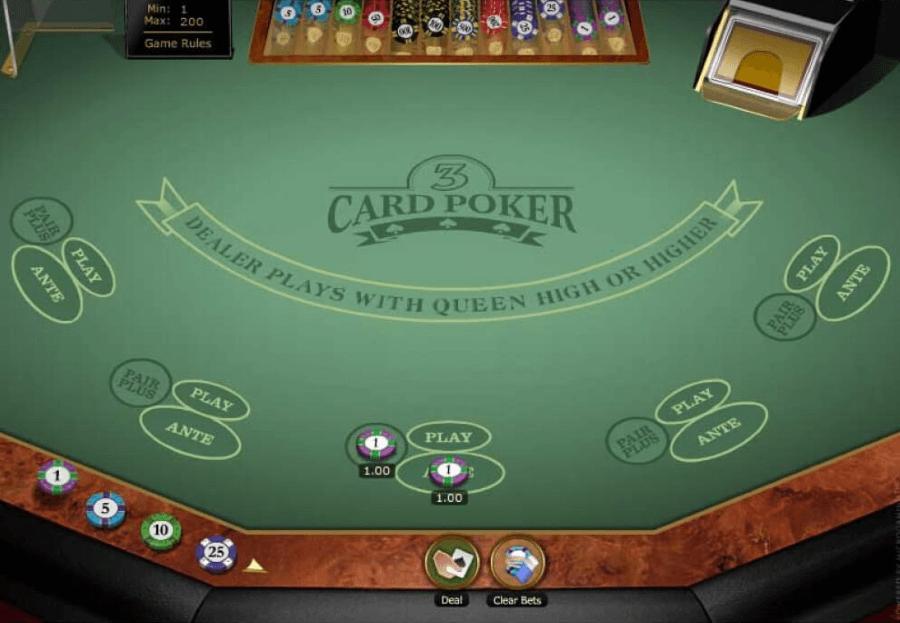 poker cu 3 carti