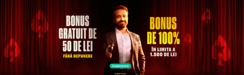50 RON gratuiti la PokerStars