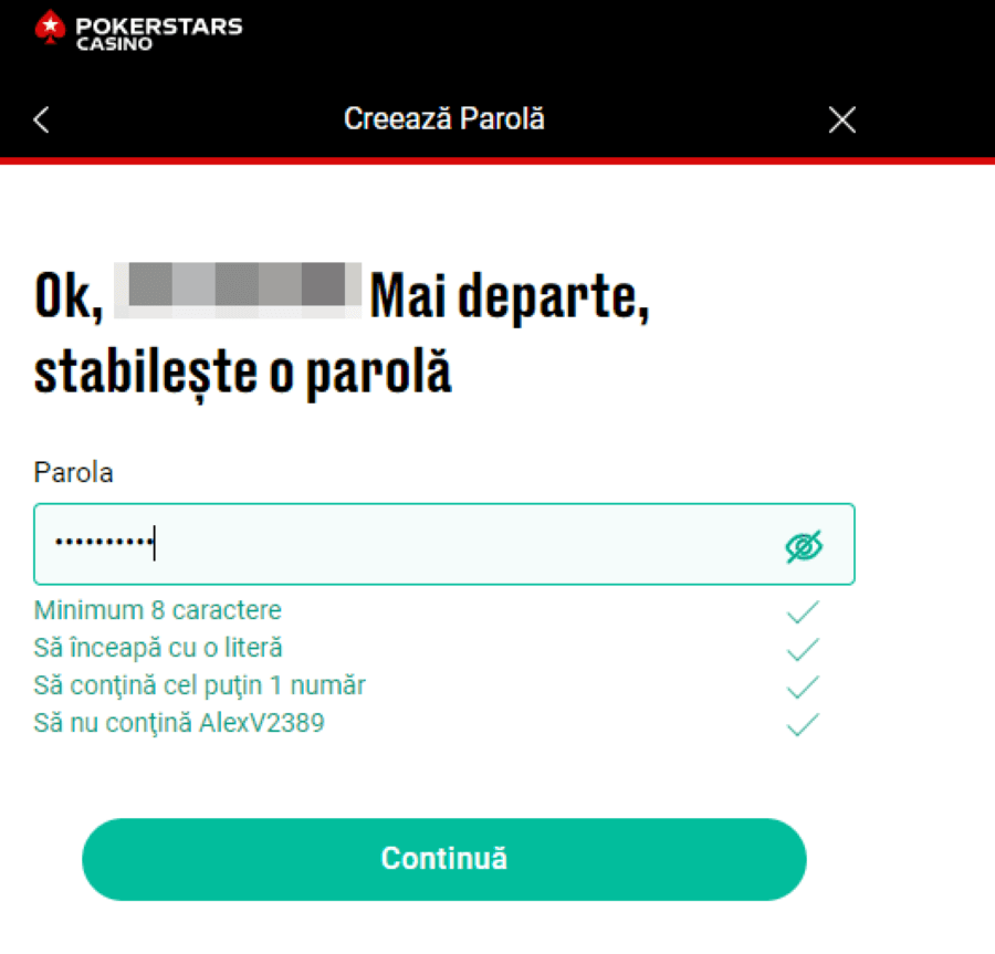 parola pokerstars casino