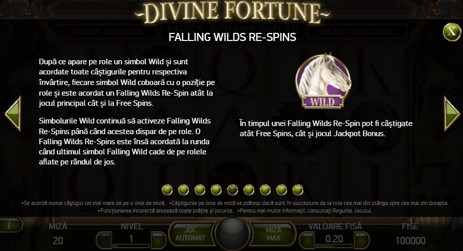 repetari ale rotirii Divine Fortune