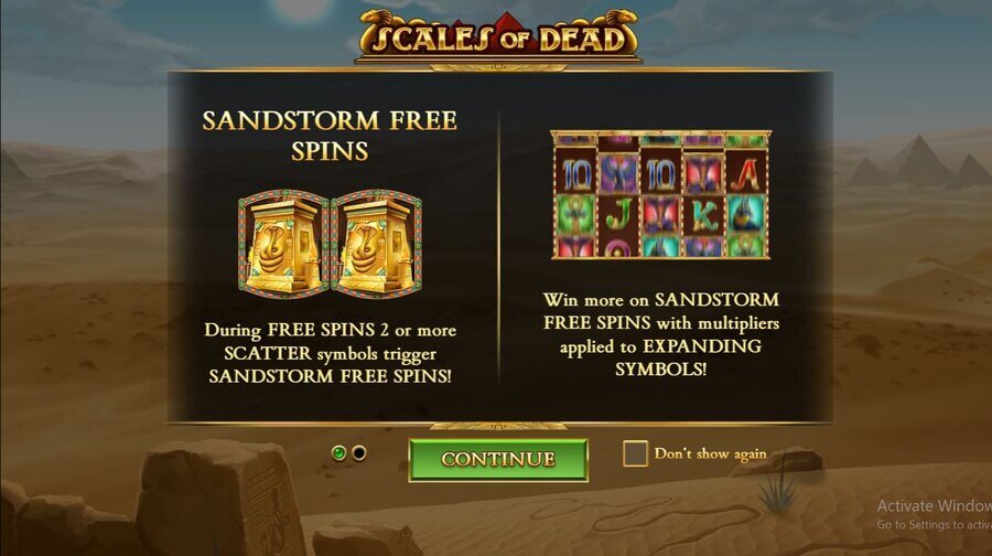 Scales of Dead slot functii