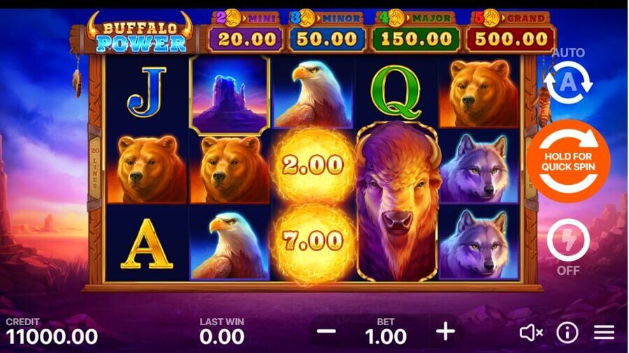 Buffalo Power slot online hold and win