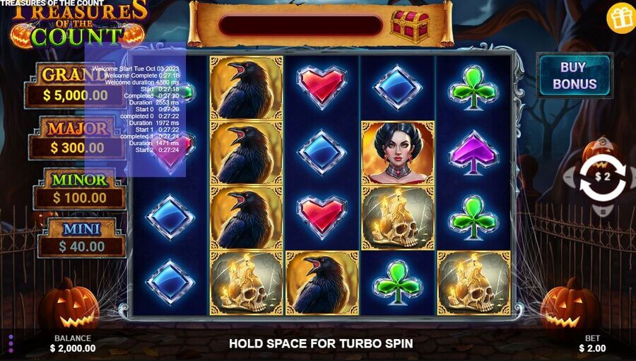 Treasures of the Count slot halloween