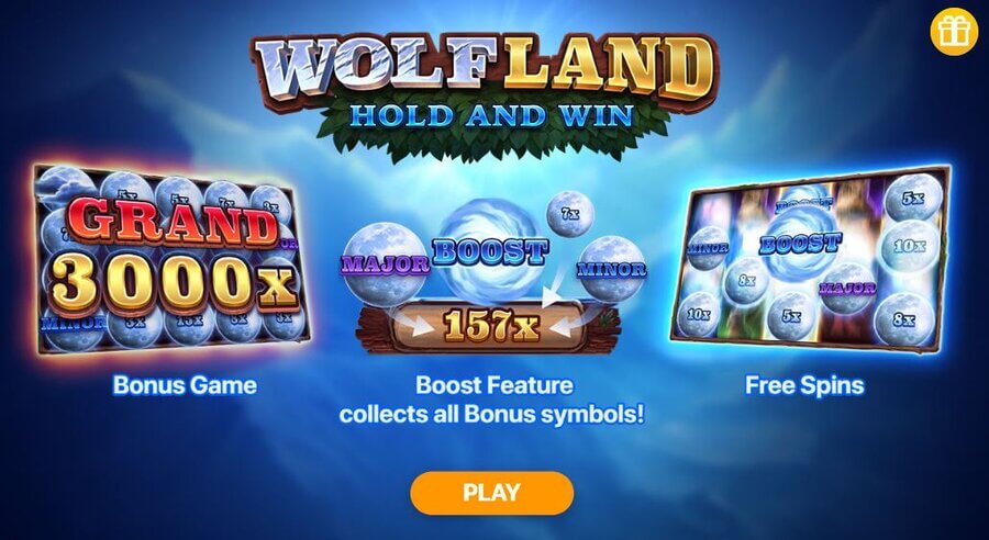 Wolf Land: Hold and Win slot online functii