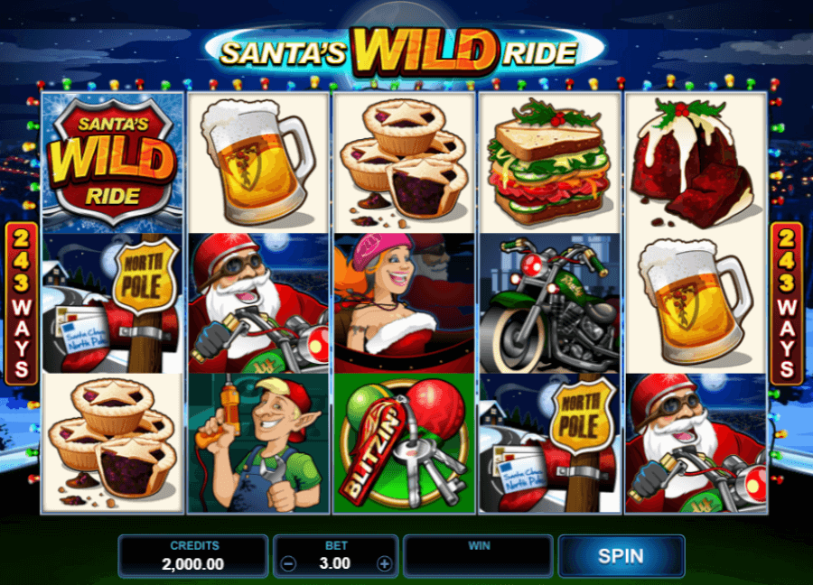 santa's wild ride online slot 