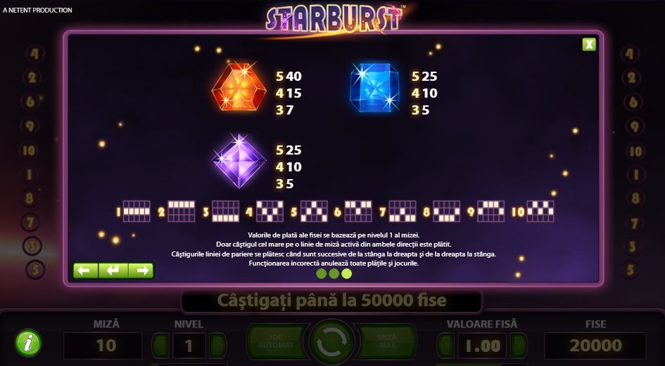 simboluri de plata Starburst