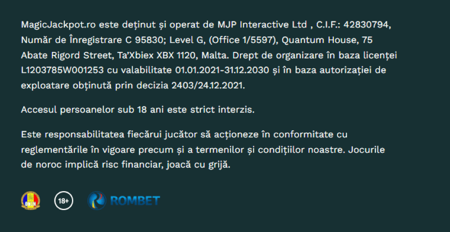 subsol cazino magic jackpot romania