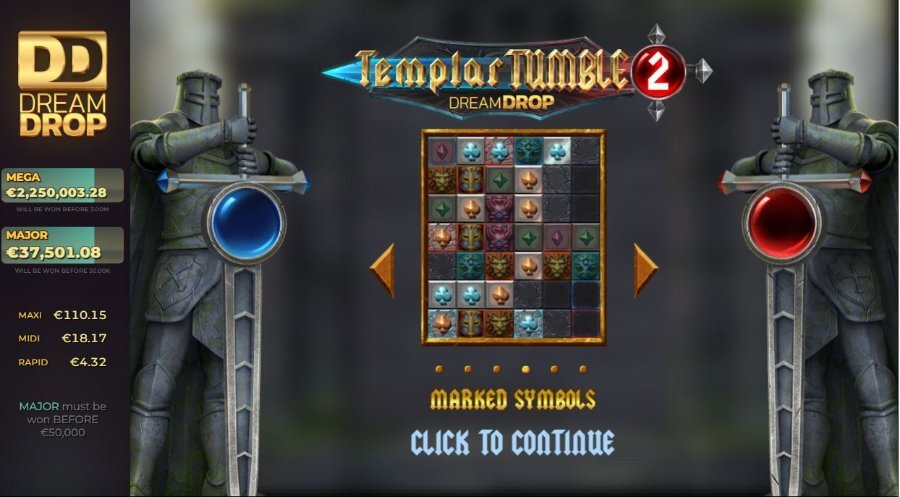 Templar Tumble 2 Dream Drop functii - Cazino PeNet