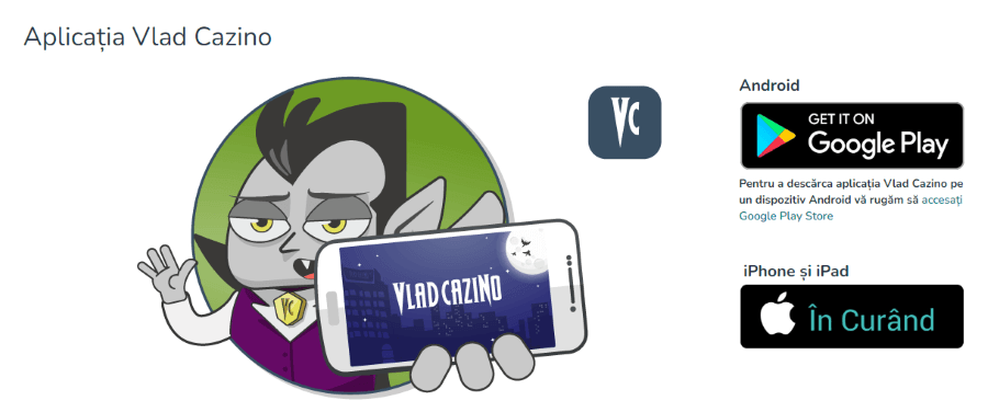 vlad cazino aplicatie mobil