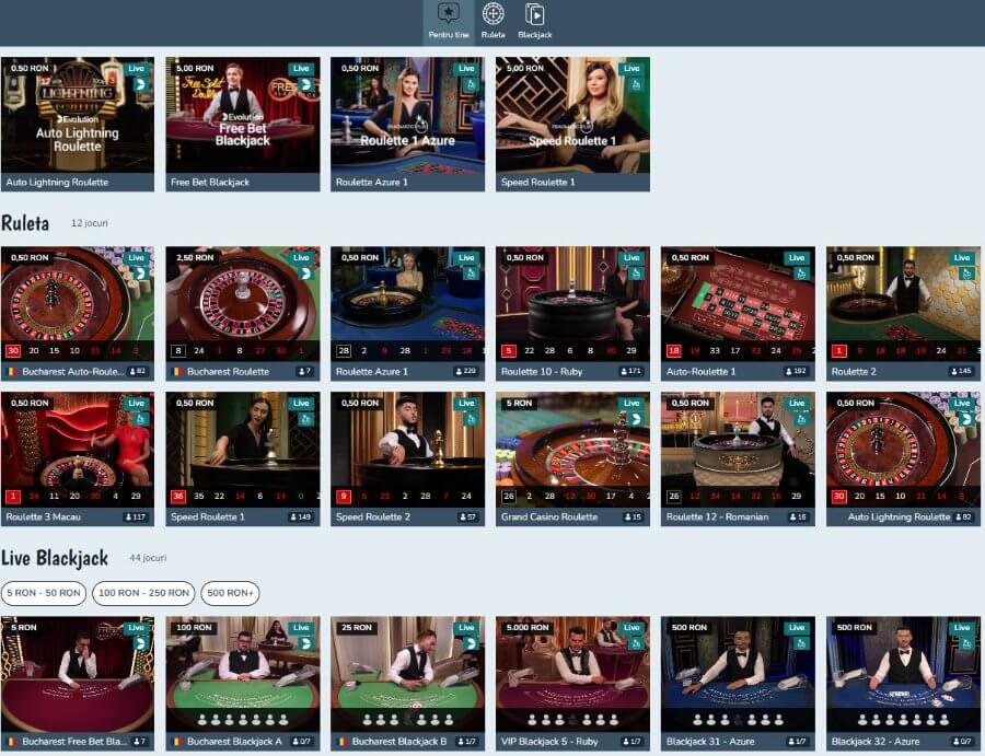 Vlad Cazino live casino